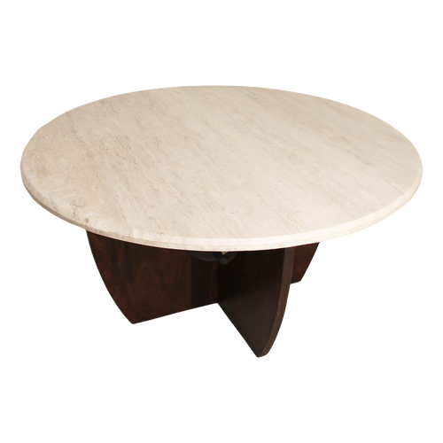 Raw materials eettafel Travertin rond - 120 cm - vtwonen shop