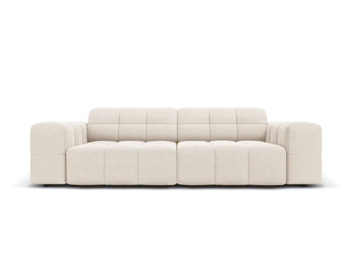 Cosmopolitan Design Bank Chicago 3-zits, flueel lichtbeige - 102x212x78cm