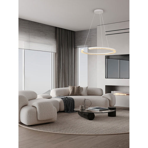 Nova Luce GREAMY Geïntegreerde LED-hanglamp voor plafond, zandwit, Triac dimbaar, 30W, 1950lm, 3000K