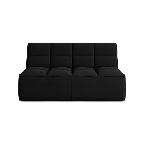LaMiaSofa Tweezits modulaire bank Belluno - velours - zwart - 160x93x75