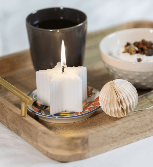 Return to Sender Kaars wit ster in craft doosje - vtwonen shop