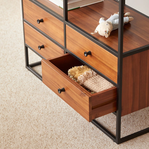 Tikamoon Boekenkast voor kinderen van massief acacia en metaal - Naturel - vtwonen shop