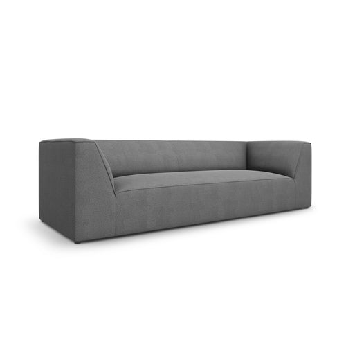 Cosmopolitan Design - Bank Siena 3-zits, structurele stof grijs - 92x232x69cm