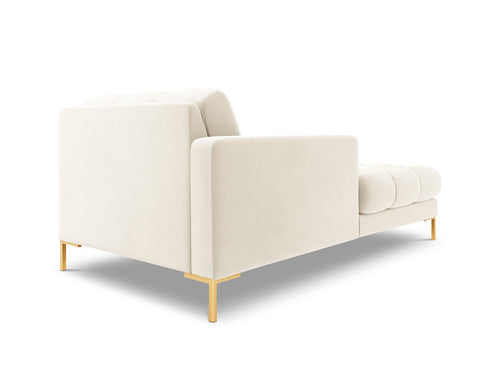 Cosmopolitan Design linker meridiaan Bali flueel, lichtbeige - 185x102x75cm