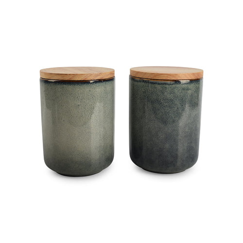 Salt & Pepper - Voorraadpot 12xH15cm groen/blauw Meridian - vtwonen shop
