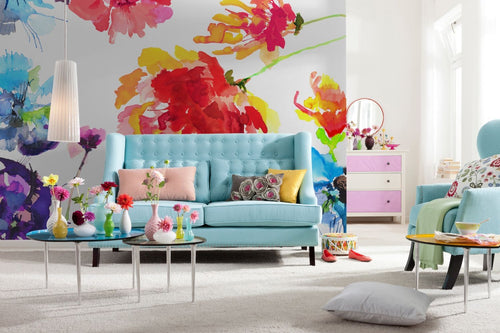 Sanders & Sanders fotobehang bloemen multicolor - 368 x 254 cm - 612253