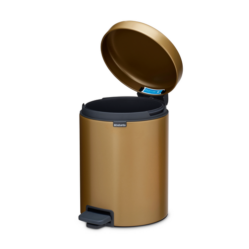 Brabantia NewIcon Pedaalemmer, 5 liter, kunststof binnenemmer - Warm Brass