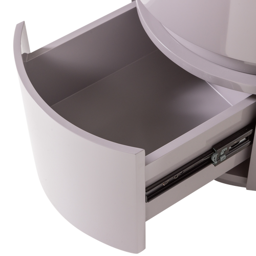 WOOOD nachtkastje Lunex - Hout - Hoogglans Lichtgrijs - 50x40x40