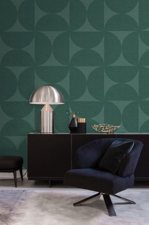 Origin Wallcoverings XXL behang halve cirkels donkergroen - 50 x 900 cm - 357225 - vtwonen shop