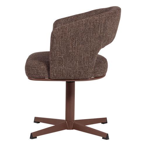WOOOD draaibare eetkamerstoel oudroze melange Libi - 79x62x59