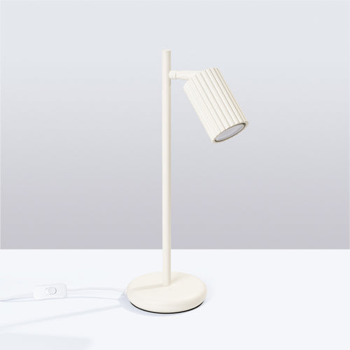 Sollux Lighting Tafellamp KARBON beige - 14,5x19,5x43cm