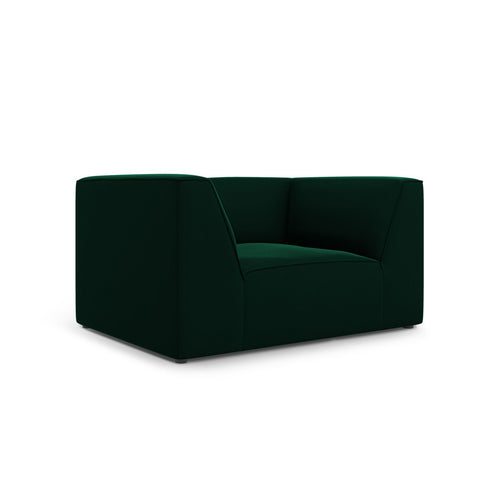 Cosmopolitan Design - Fauteuil Siena flueel flessengroen - 92x120x69cm