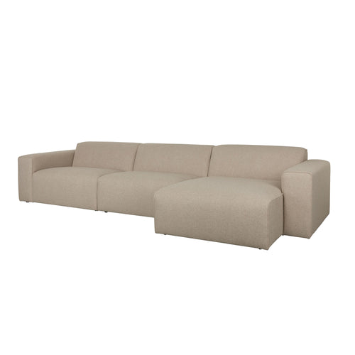 Zuiver Sofa Milka 4,5-zitsbank Chaise longue Rechts Cappuccino - vtwonen shop
