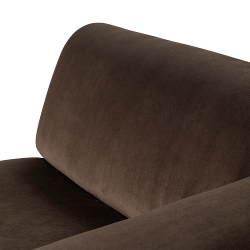 WOOOD chaise longue bank rechts Mojo Base - Velvet - Bruin - 74x112x162