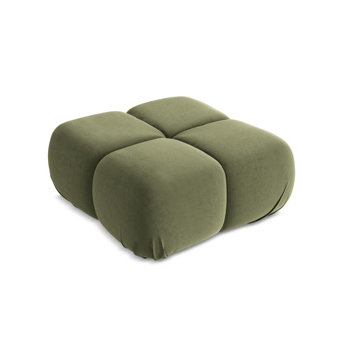 LaMiaSofa Poef Sanremo - velours - olijf - 95x95x41