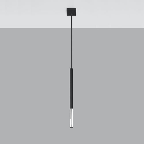 Sollux Lighting Hanglamp MOZAICA 1 zwart/chroom - 8x8x100cm