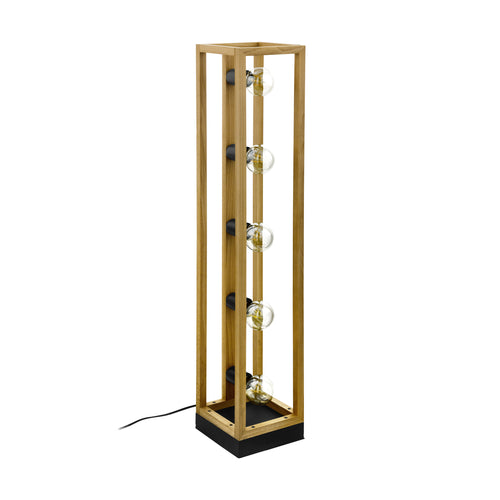 EGLO vloerlamp Blackcrown 1 - e27 - 100 cm - zwart/bruin - vtwonen shop