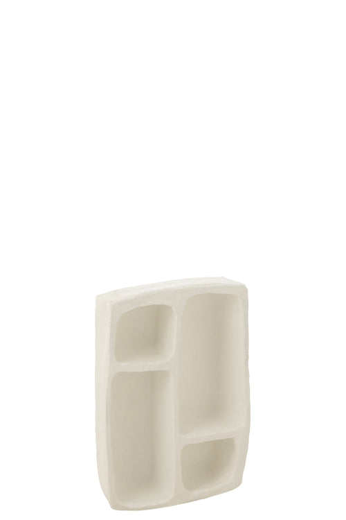 J-Line wandrek Flint - papier maché - wit - small - vtwonen shop