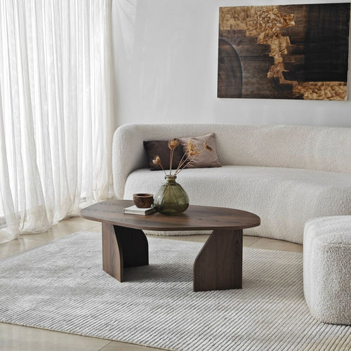 Calicosy - ROCK Salontafel met brede poten - Steen - 60x100x35 cm