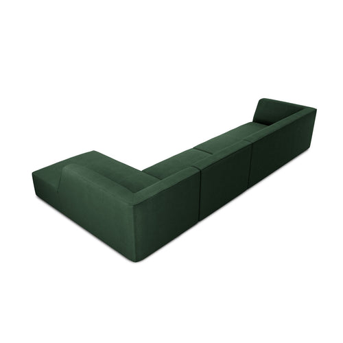 Cosmopolitan Design - Modulaire hoekbank rechts Siena 5-zits, structurele stof groente - 180x366x69cm