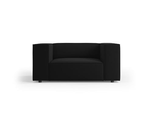 Cosmopolitan Design Fauteuil Arendal flueel, zwart - 102x124x70cm