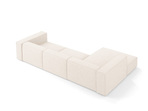 Cosmopolitan Design linker hoekbank Arendal 4-zits, chenille, lichtbeige - 166x284x70cm