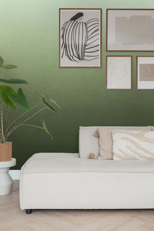ESTAhome fotobehang kamerhoog dip dye kleurverloop groen - 200 x 279 cm - 159446 - vtwonen shop