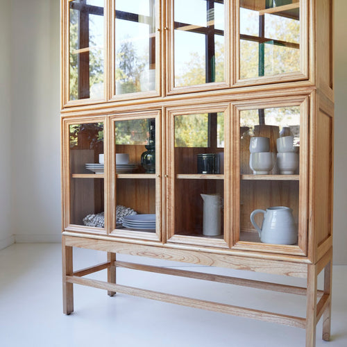 Tikamoon Dubbele vitrinekast van mindihout - Naturel - vtwonen shop