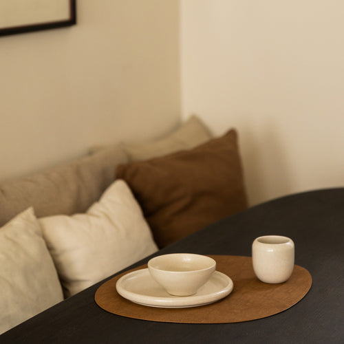 S|P Collection - Plat bord 20,5xH2cm beige Mochi - Set van 4