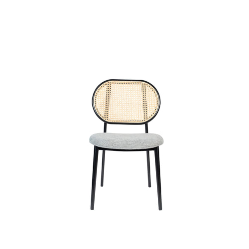 Zuiver Spike Eetkamerstoel Naturel Rotan/ Grijs - vtwonen shop