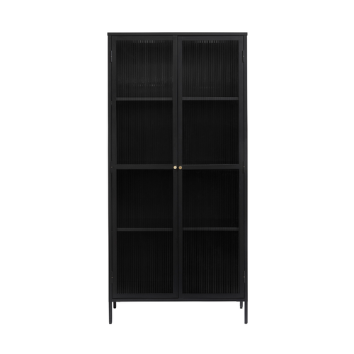 Rebellenclub Vitrinekast Omeo - 190 x 90 cm - Zwart - vtwonen shop