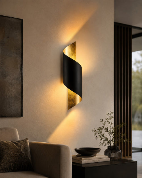 Stars of Light wandlamp Jabaloyas - e27 - 63cm - zwart/goud