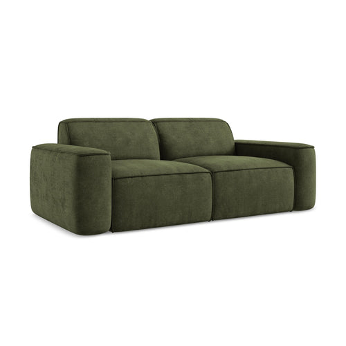 LaMiaSofa 3-zits bank Melissa - chenille stof - olijf - 204x102x70
