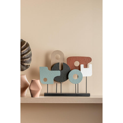 Present Time ornament Abstract Art - multicolor - 36x10x44.5cm - vtwonen shop