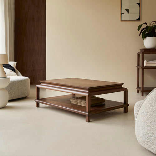 Tikamoon Rechthoekige salontafel van massief acacia - Donkerbruin - vtwonen shop