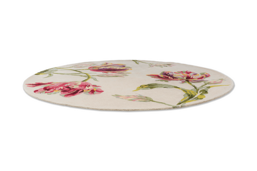 Luxueus en Sfeervol Vloerkleed van Laura Ashley | Gosford Cranberry Rond 150 rond - vtwonen shop