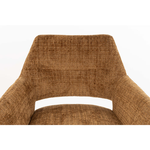 Housecraft Living Merel Eetkamerstoelen Armleuning Okergeel - Set van 2