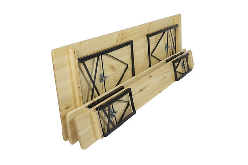 MaximaVida inklapbare picknickset Berlijn 120 cm 3-laags blanke lak - FSC hout - vtwonen shop