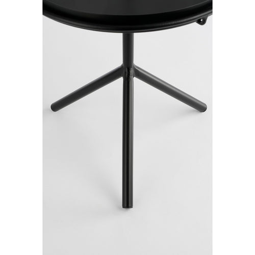 Mica Decorations Aston Dienbladtafel - H40 x Ø31 cm - Metaal - Zwart