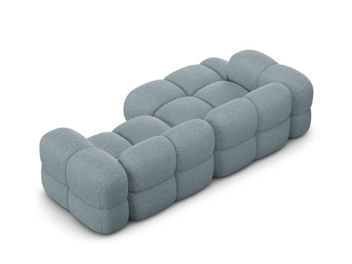 Cosmopolitan Design linker hoekbank Loretto 3-zits, structurele stof pastelblauw - 147x250x68cm