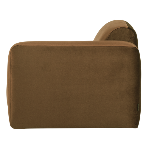 WOOOD 1-zits bank arm rechts Mojo Base - Velvet - Honinggeel - 74x105x97