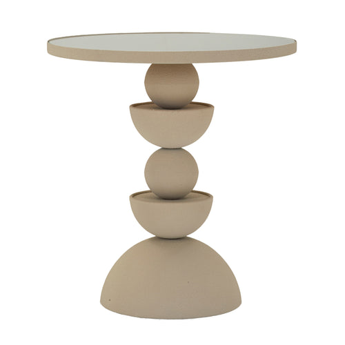 Mauro Ferretti bijzettafel - Ø 40,5x42 cm - crème
