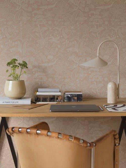 Borastapeter behang bladeren roze - 53 cm x 10.05 m - 660751 - vtwonen shop