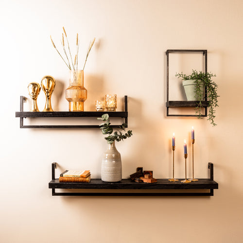 Light & Living wandplank MADDISON - 60x15x30cm - zwart