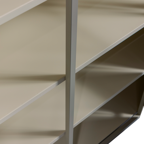 WOOOD 3-deurs vitrinekast XL Exhibit - Metaal - Zand - 200x140x44