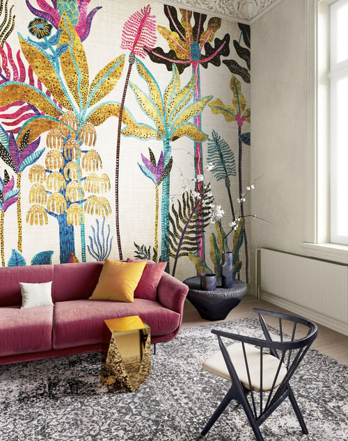 Masureel behang natuurmotief groen - 53 cm x 10.05 m - 630579