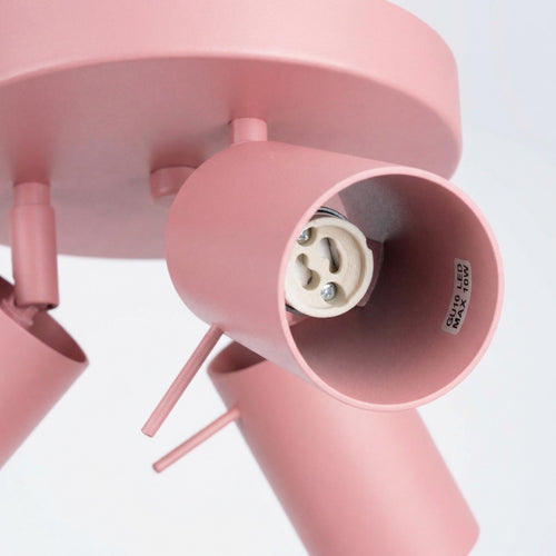 Sollux Lighting Plafondlamp RING 3P roze - 25,7x25,7x14,5cm