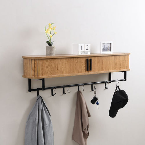 Furnilux Kapstok 120x24x32 cm - XXXL - Wandkapstok Kiruna - 12 haken - Licht Eiken - vtwonen shop