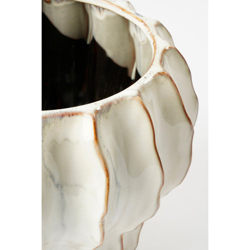 Mica Decorations Altea Bloempot Binnen - H20 x Ø25 cm - Keramiek - Wit