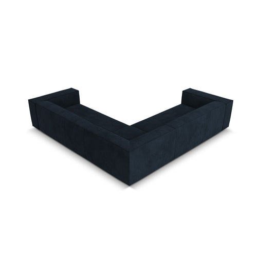 Cosmopolitan Design - Symmetrische hoekbank Turin 5-zits, structurele stof donkerblauw - 280x280x68cm
